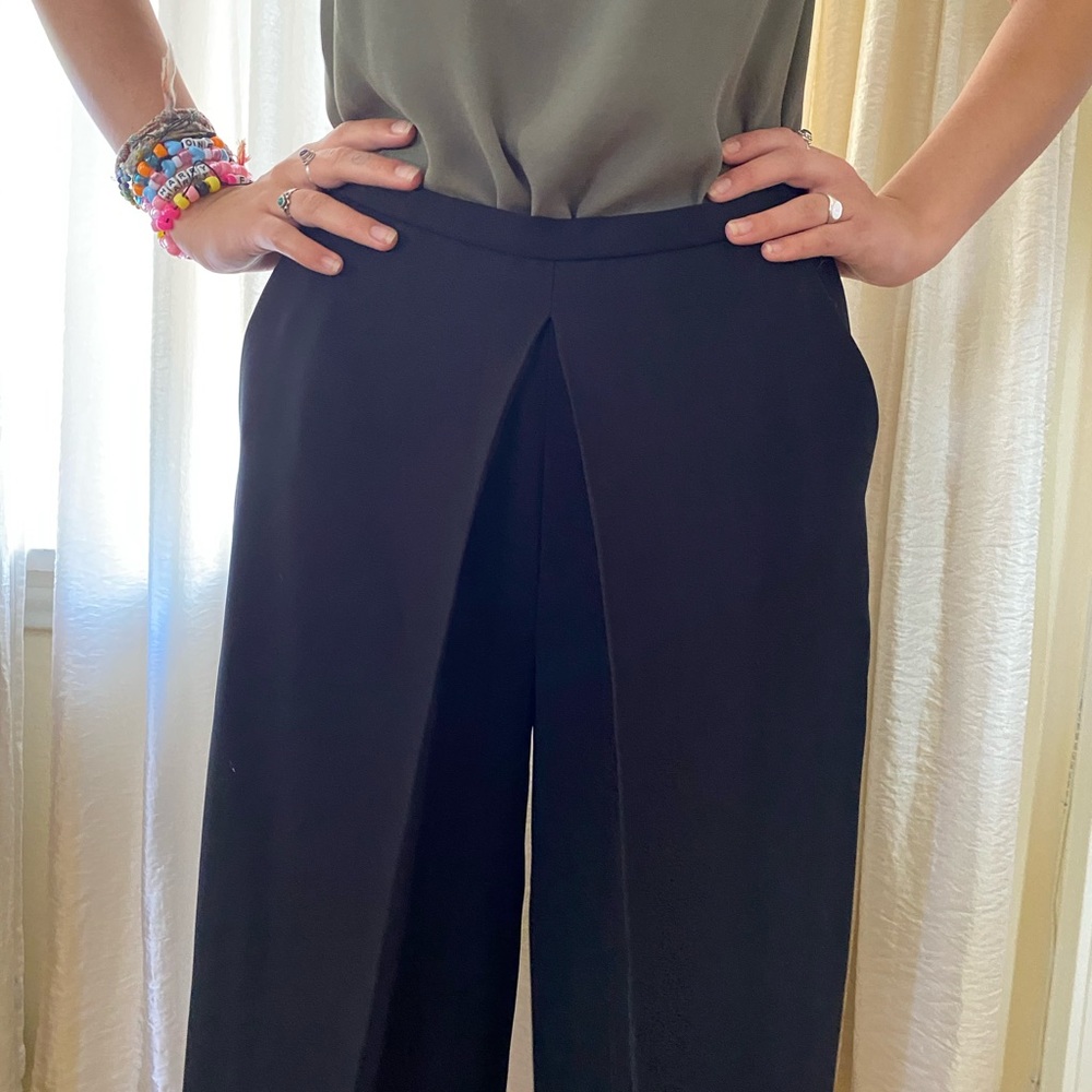 JCrew Black Wide Leg Trousers